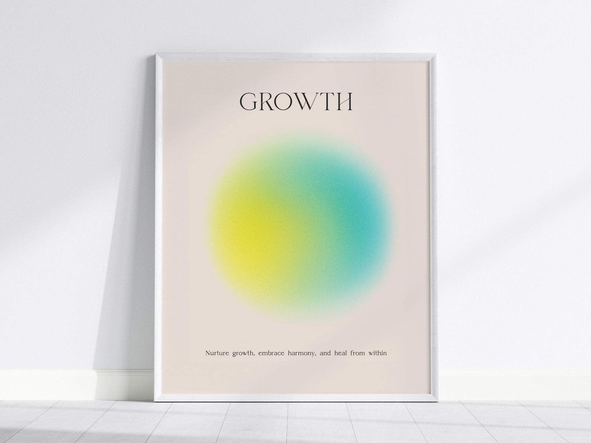 Growth Aura Poster | Minimalist Modern Wall Art | Inspire Growth, Harmony, and Healing - Swell Scenes