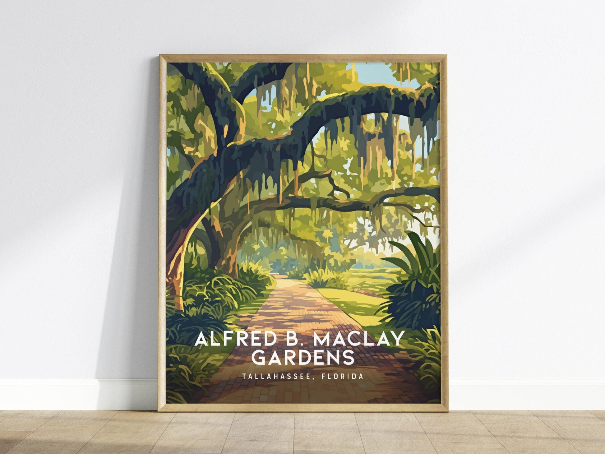 Tallahassee Florida Poster | Alfred B. Maclay Gardens Art Print | Perfect for Nature Lovers & Southern Decor - Swell Scenes