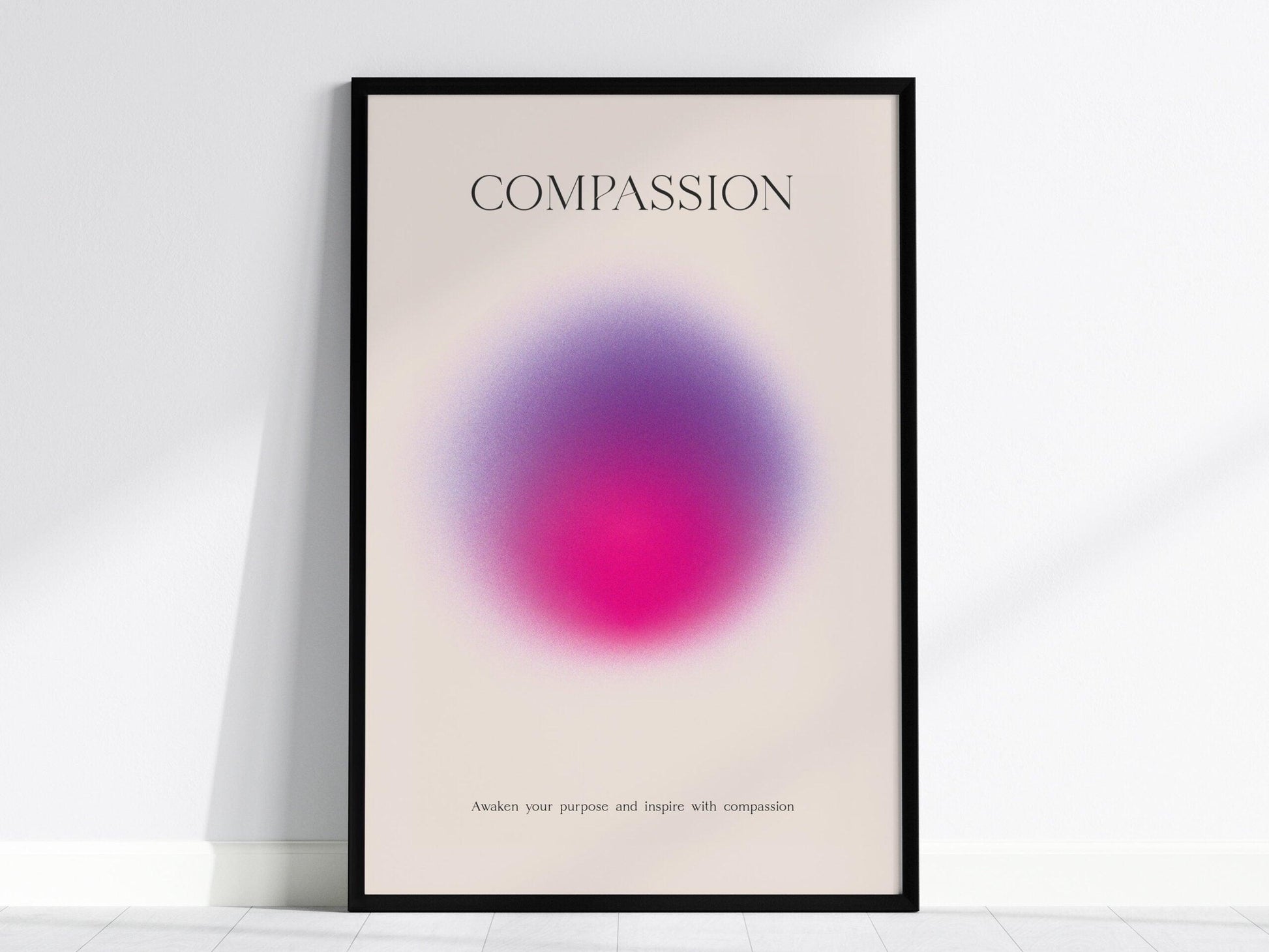 Compassion Aura Poster | Minimalist Modern Wall Art | Inspire with Purpose & Kindness - Swell Scenes