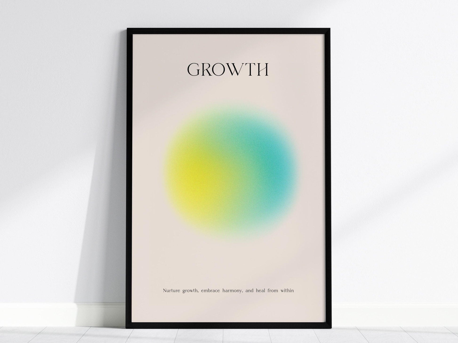 Growth Aura Poster | Minimalist Modern Wall Art | Inspire Growth, Harmony, and Healing - Swell Scenes