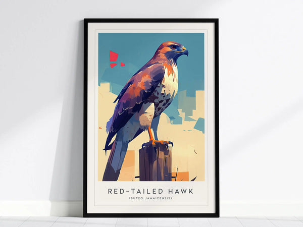 Red Tailed Hawk Poster Bird Of Prey Art Wildlife Nature Gift red-tailed-hawk-poster-bird-of-prey-art-wildlife-nature-gift