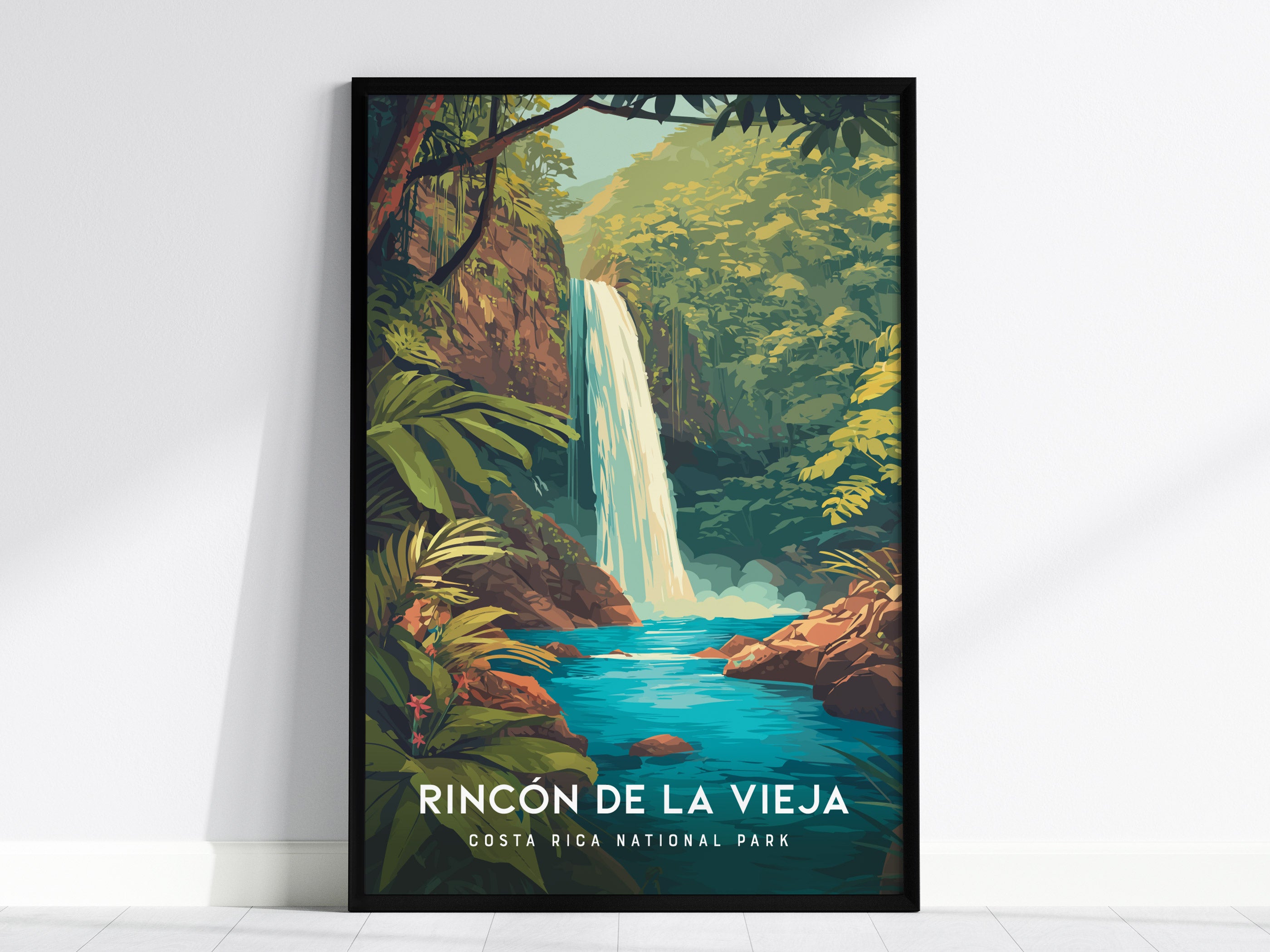Rincón de la Vieja Wall Art | Tropical Waterfall Travel Print