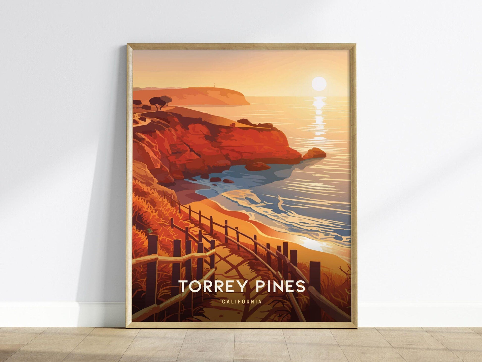 Torrey Pines California Framed Poster