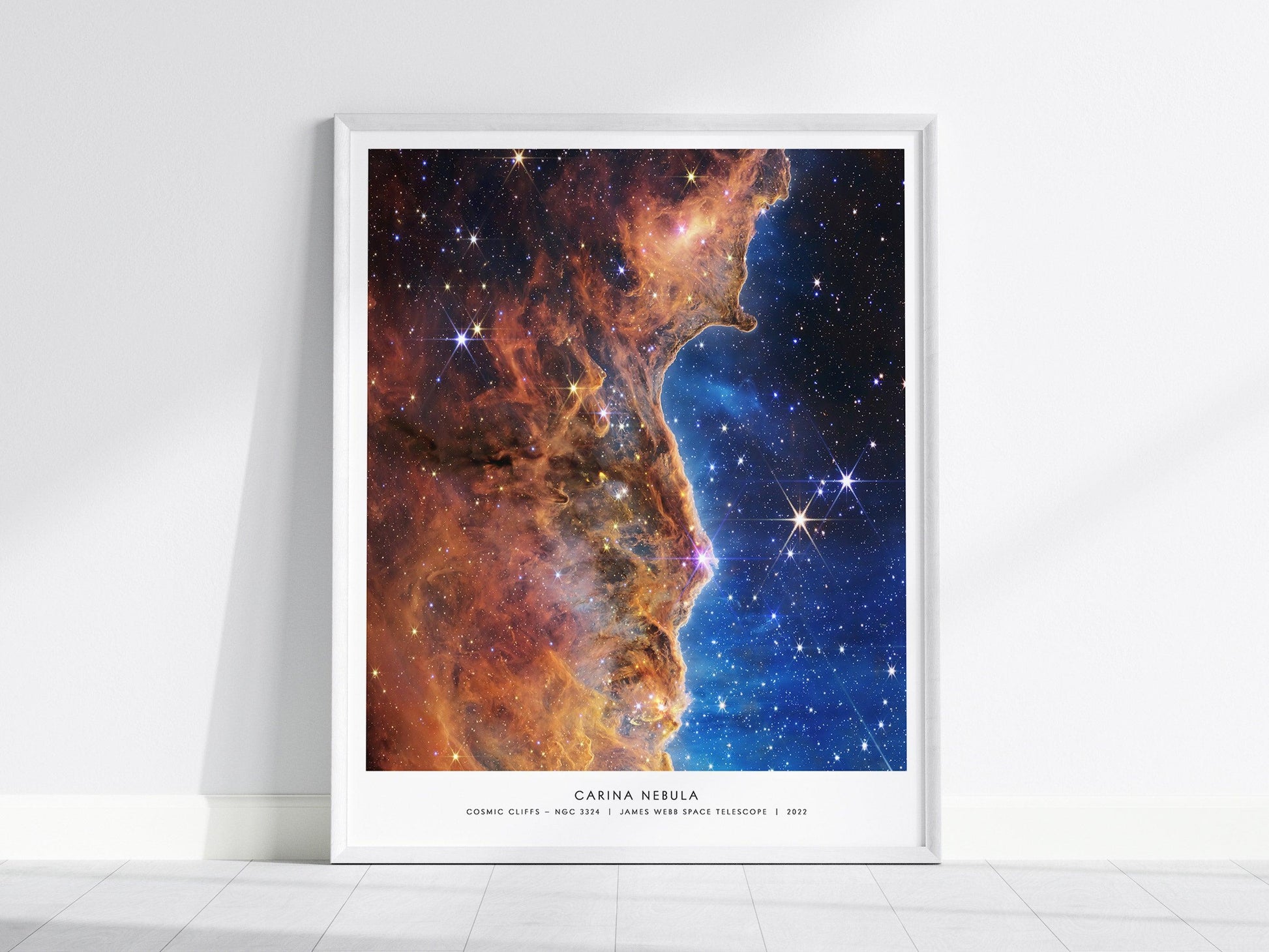 Carina Nebula Poster – James Webb Space Telescope Photo Print, Cosmic Cliffs NGC 3324, Deep Space Wall Art, Astronomy Gift - Swell Scenes