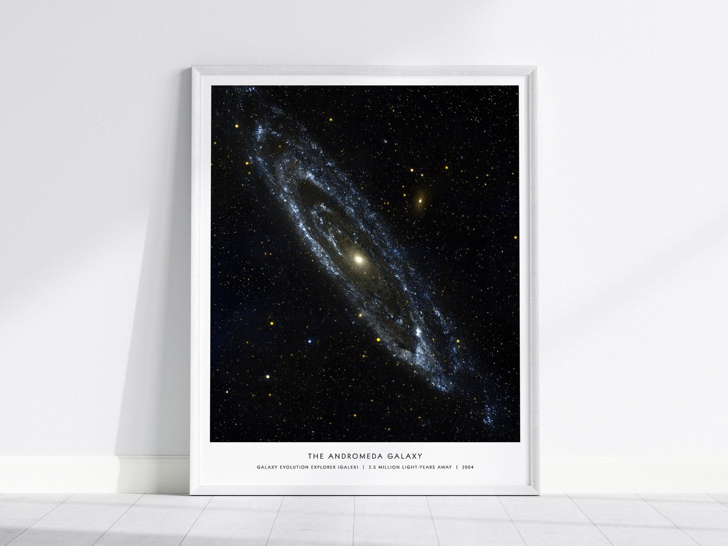 Andromeda Galaxy Poster – Deep Space Wall Art Print from GALEX Telescope, Vivid Milky Way Neighbor Image, Framed or Unframed, Gift Idea - Swell Scenes
