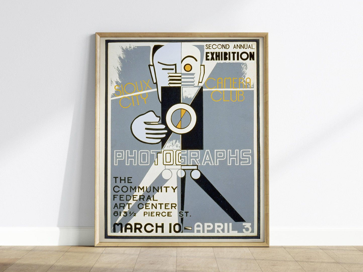 Vintage Photographer Exhibition Poster Print Poster Graphic Design Retro Advertising Art Deco Darkroom Decor - Swell Scenes
