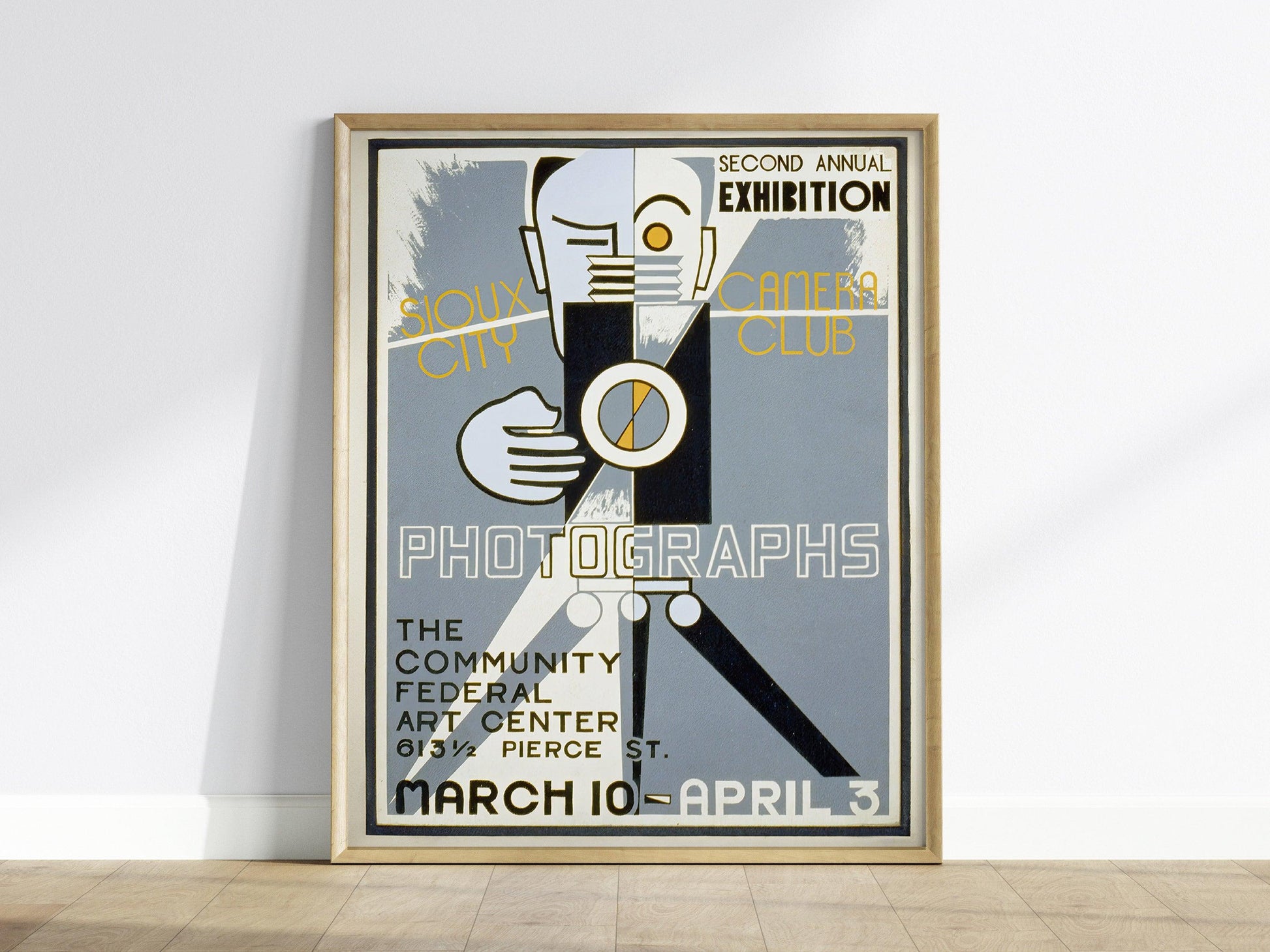 Vintage Photographer Exhibition Poster Print Poster Graphic Design Retro Advertising Art Deco Darkroom Decor - Swell Scenes