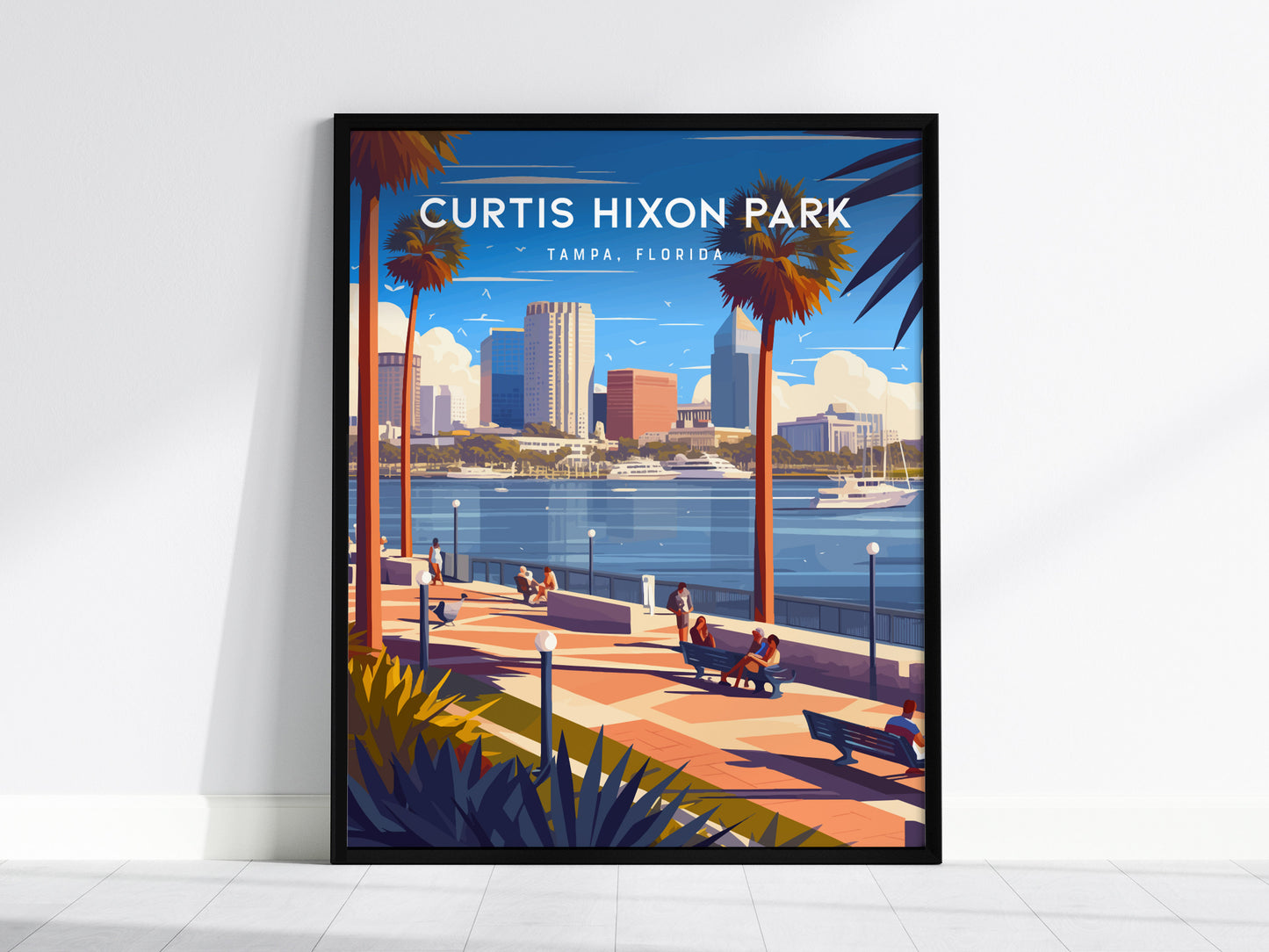 Curtis Hixon Park Poster | Tampa Florida Wall Art | Framed or Unframed