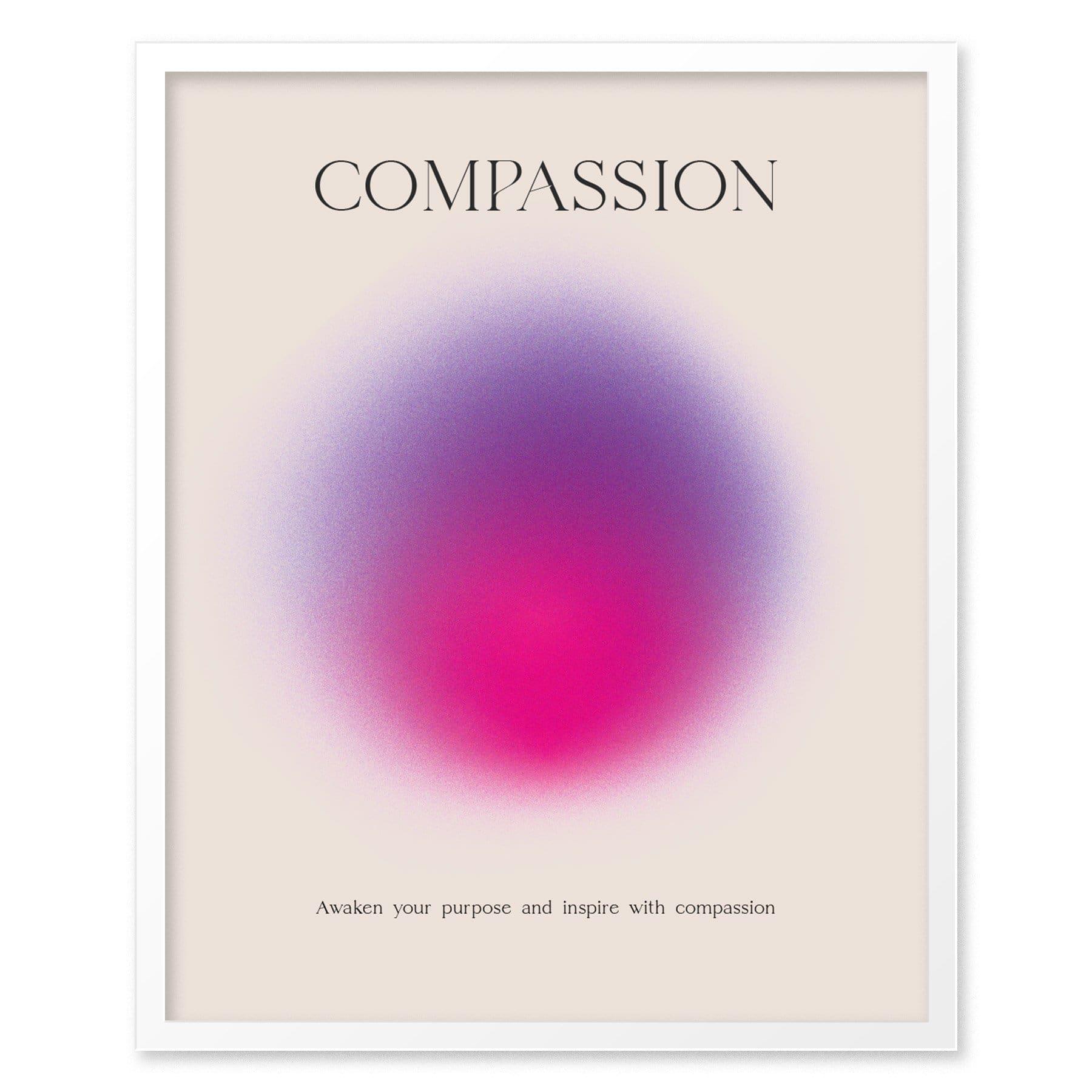 Compassion Aura Poster | Minimalist Modern Wall Art | Inspire with Purpose & Kindness - Swell Scenes
