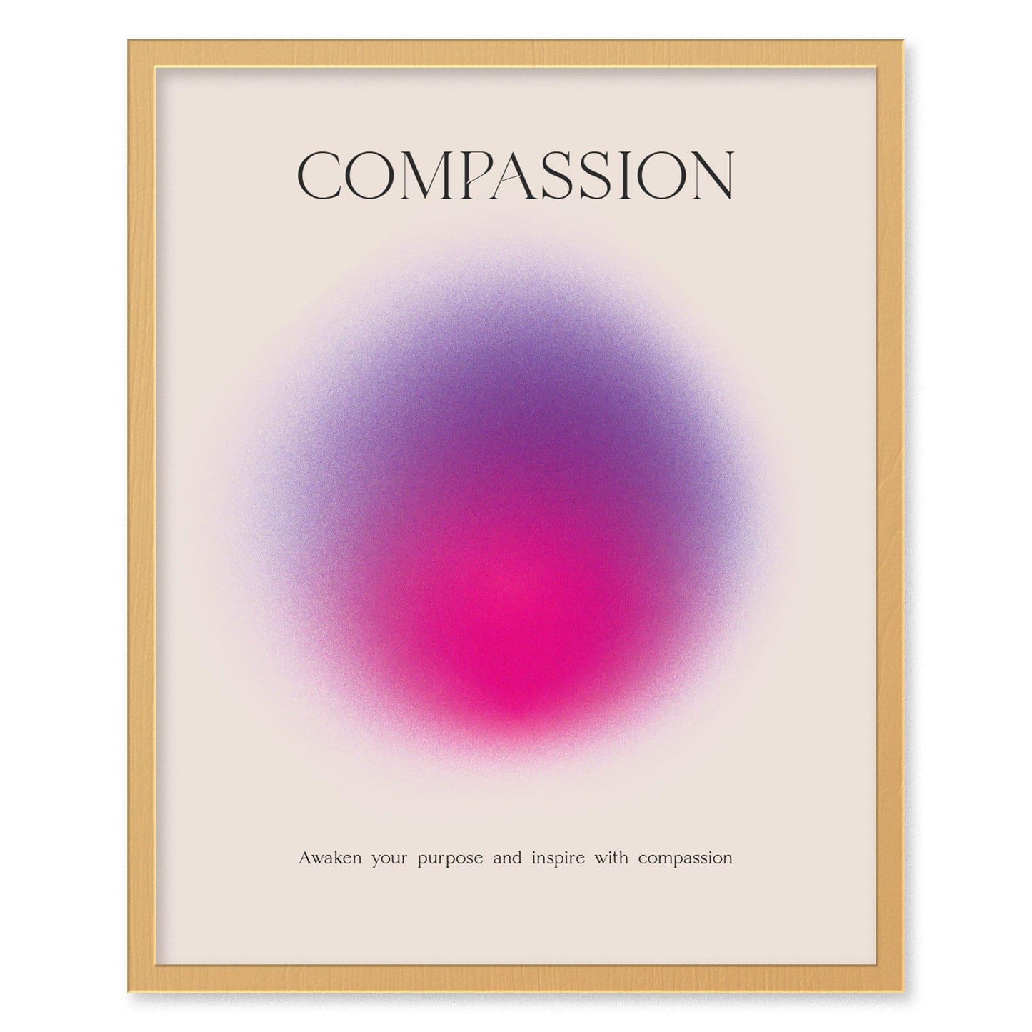 Compassion Aura Poster | Minimalist Modern Wall Art | Inspire with Purpose & Kindness - Swell Scenes
