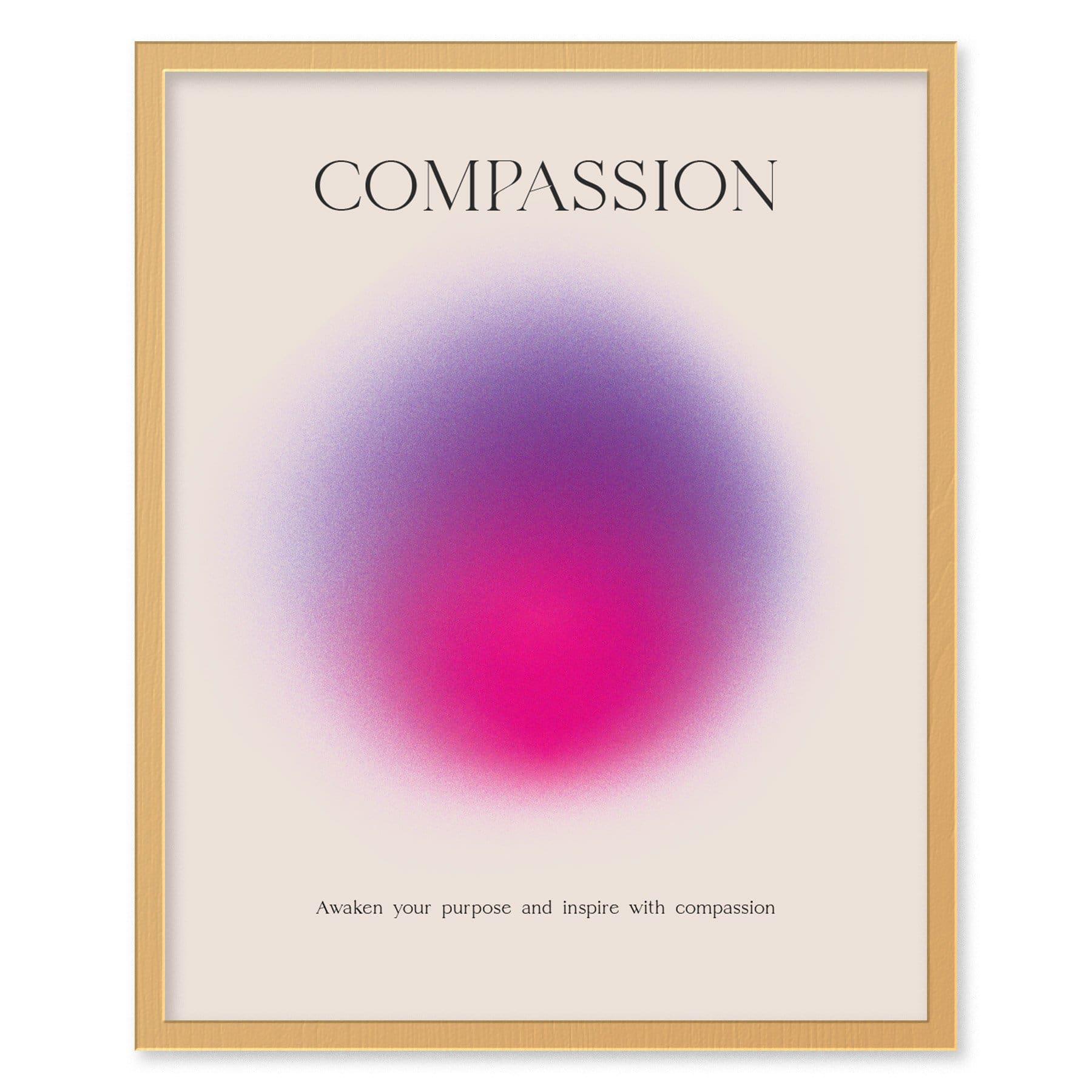 Compassion Aura Poster | Minimalist Modern Wall Art | Inspire with Purpose & Kindness - Swell Scenes