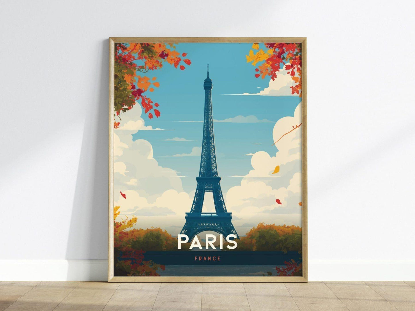 Paris Travel Print Wall Art, Eiffel Tower Paris France Travel Poster, Europe Travel Poster, Traveler Home Decor, Traveler Gift - Home Decor - Swell Scenes