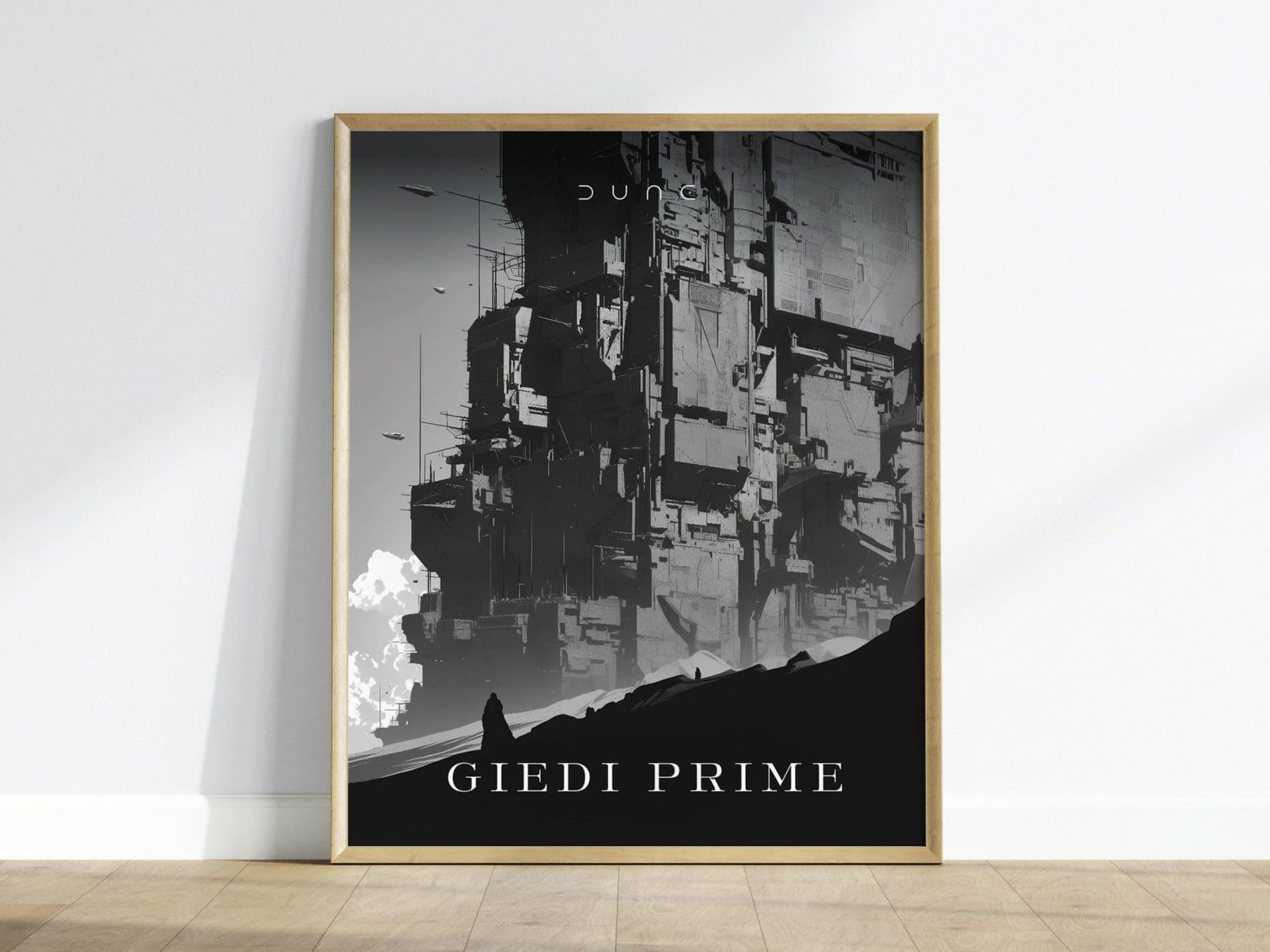 Dune Giedi Prime Poster 2021 2024, Minimalist Poster, Dune Poster, Giedi Prime Print, Austin Butler, Dave Bautista, Zendaya, Wall Art Decor - Swell Scenes