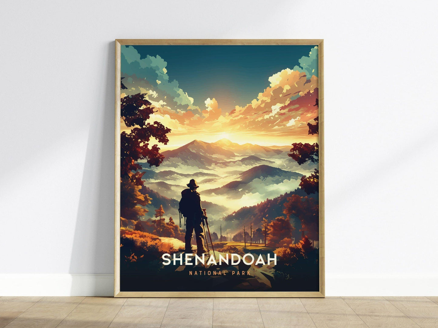 Shenandoah National Park Poster, Blue Ridge Mountains Wall Art, Virginia Nature Print, Framed/Unframed Park Artwork, Shenandoah Valley Gift - Swell Scenes