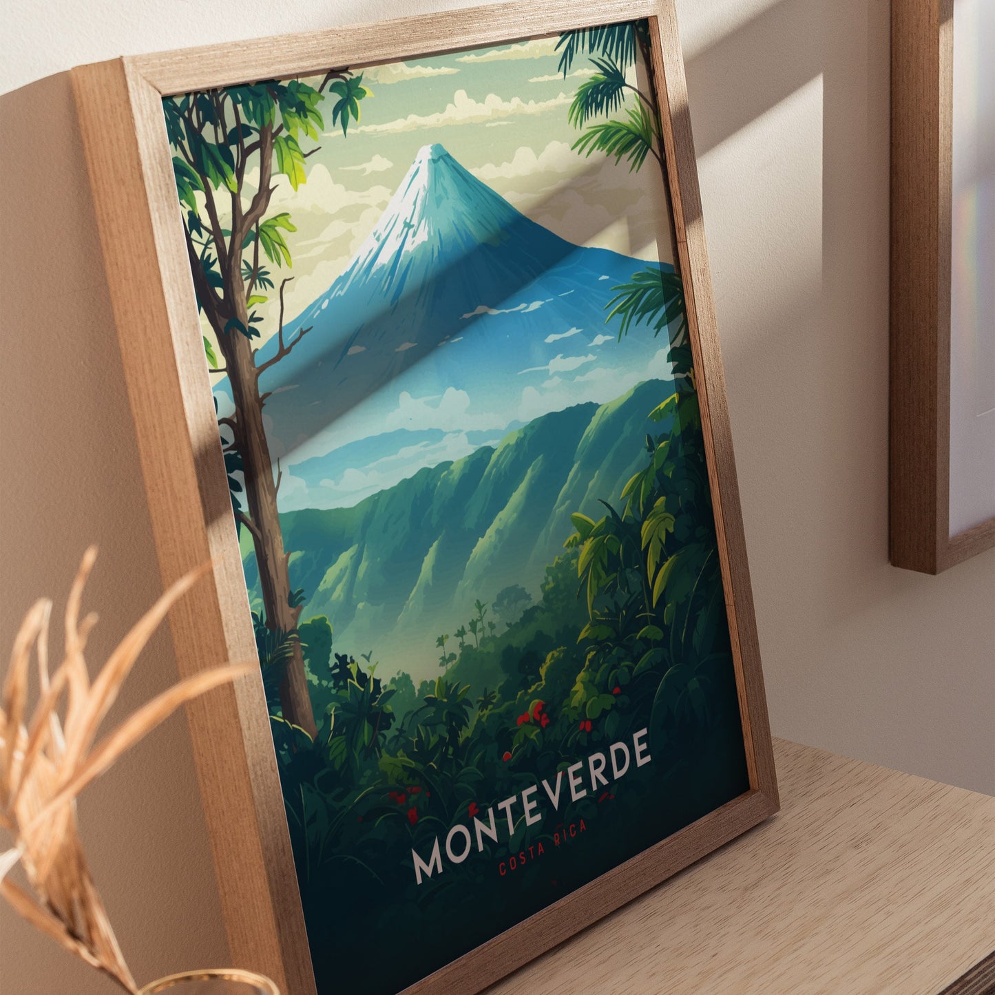 Monteverde Costa Rica Arenal Volcano Tropical Travel Print