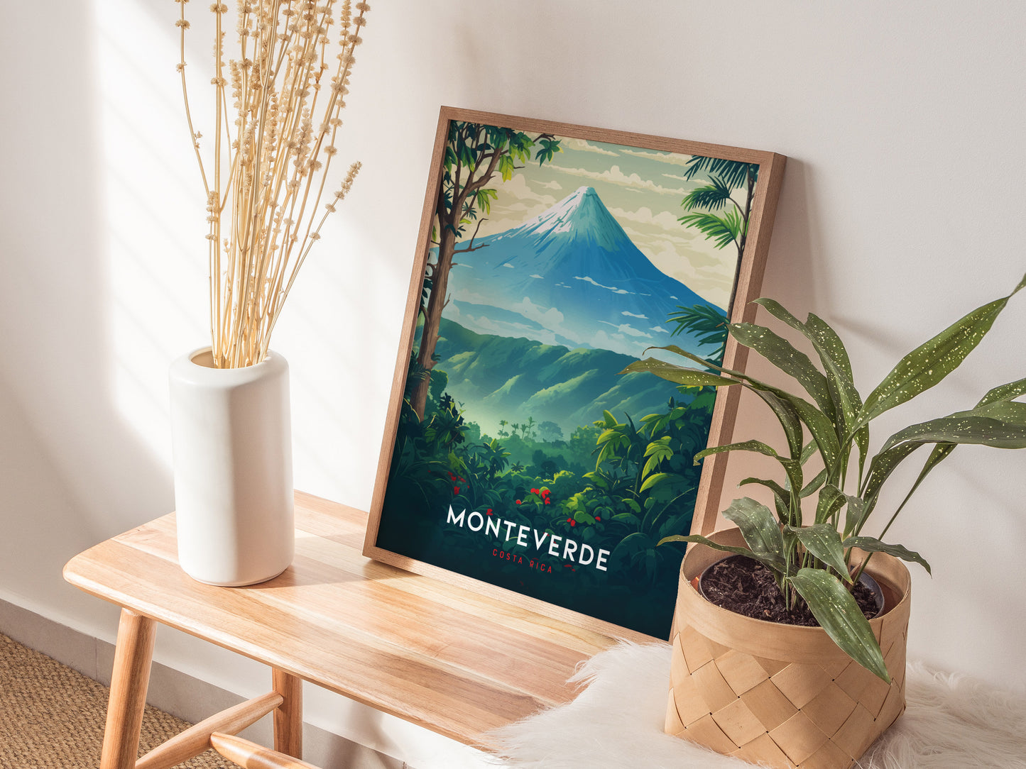 Monteverde Costa Rica Arenal Volcano Tropical Travel Print