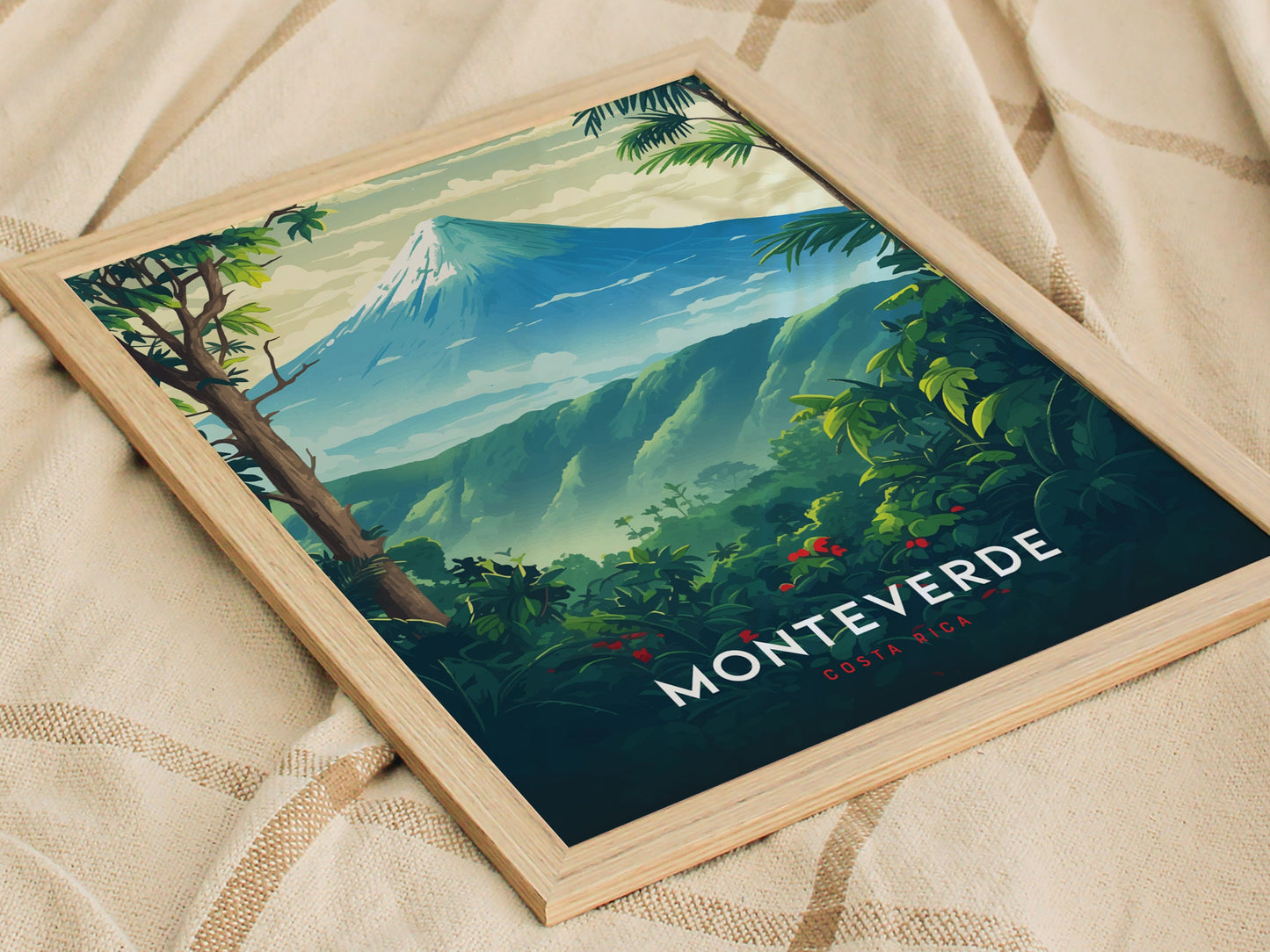 Monteverde Costa Rica Arenal Volcano Tropical Travel Print