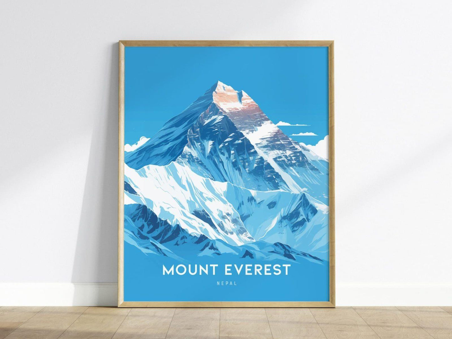 Mount Everest, Nepal Poster - Majestic Mountain Landscape, Framed/Unframed, Perfect Gift for Climbers and Adventurers, Unique Airbnb Decor - Swell Scenes