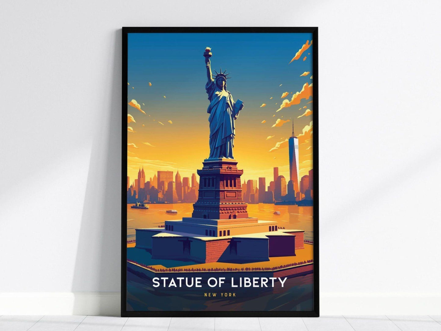 Statue of Liberty, New York Poster - Iconic Freedom Symbol, Available Framed/Unframed, Perfect for History Enthusiasts and Home Decor Art - Swell Scenes