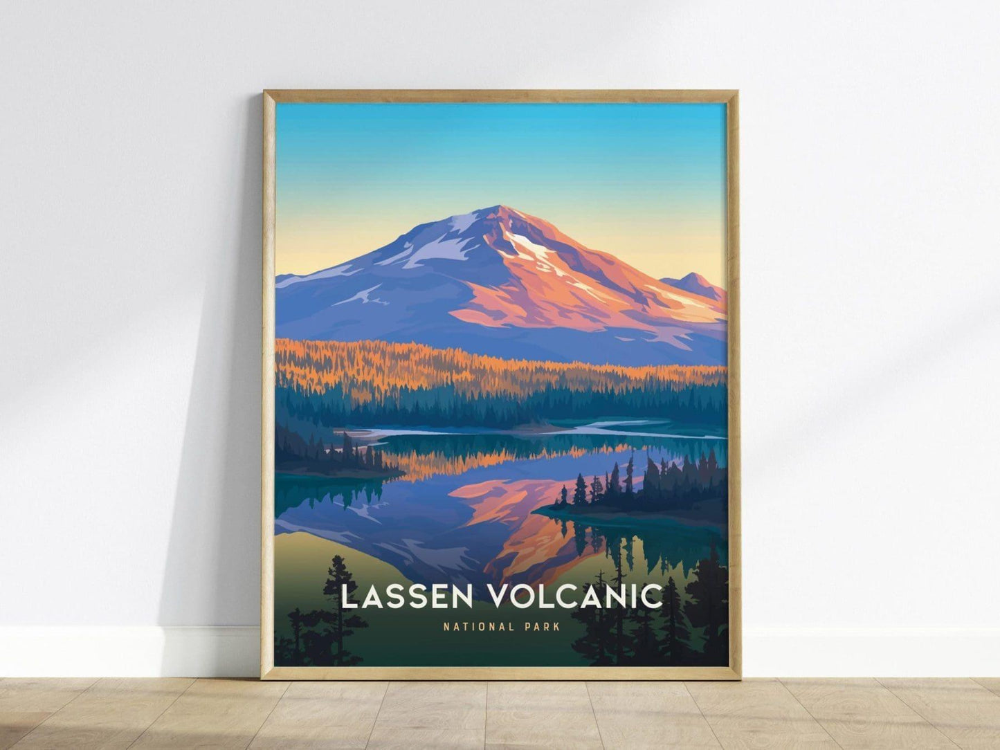 Lassen Volcanic National Park, California Poster - Majestic Volcanic Scenery, Available Framed/Unframed, Perfect National Park Gift Souvenir - Swell Scenes