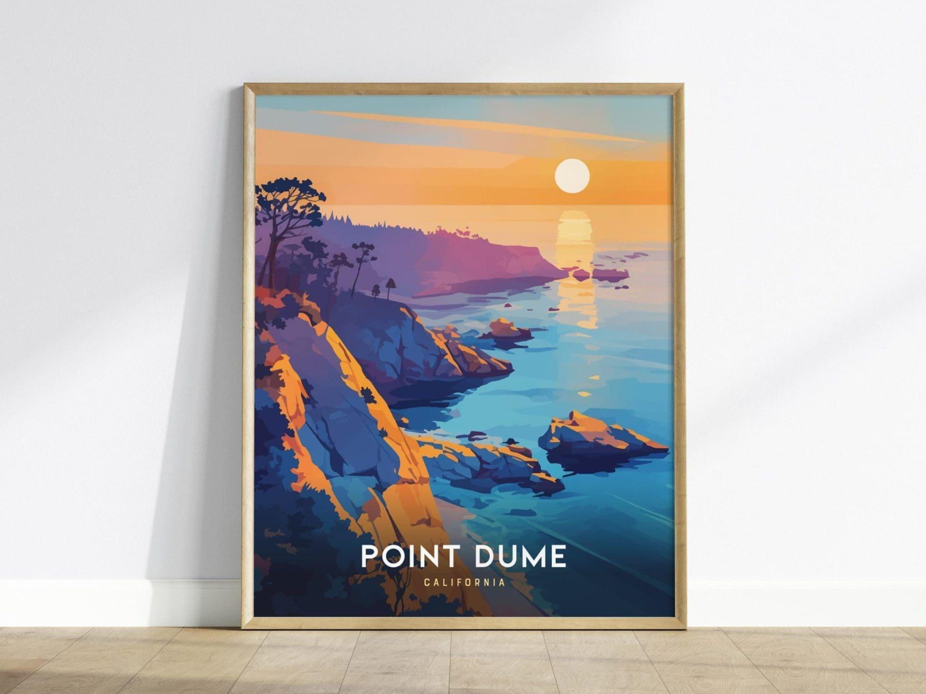 Point Dume, California Poster - Majestic Cliffs and Ocean Views, Ideal for Engagement Gifts, Available Framed or Unframed, Home Wall Decor - Swell Scenes