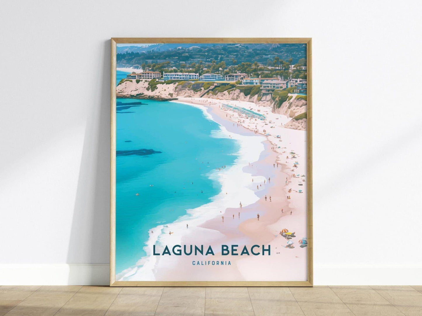 Laguna Beach, California Poster - Scenic Coastal Artwork, Available Framed/Unframed, Perfect California Coast Gift, Coastal Wall Art Decor - Swell Scenes