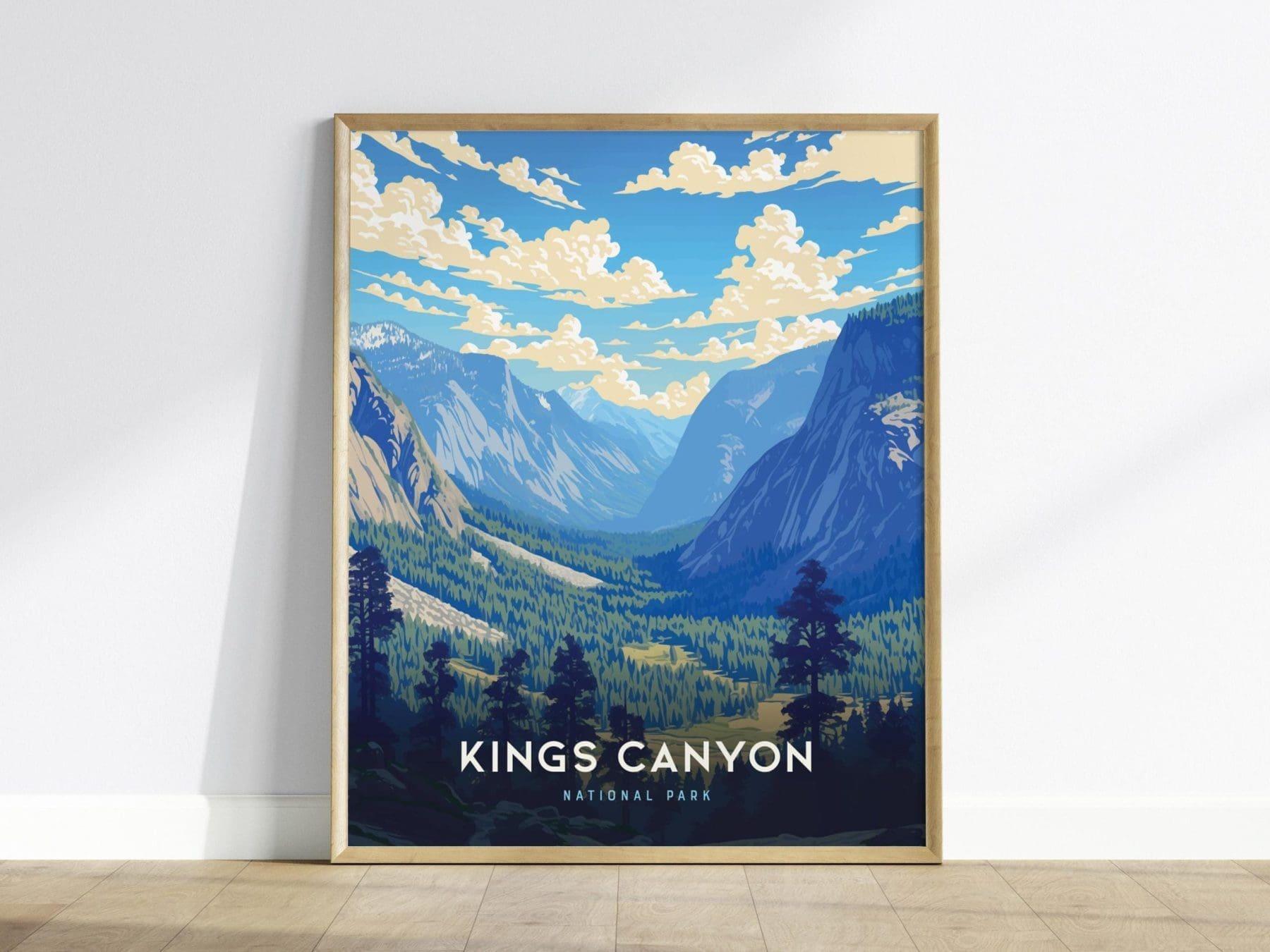 Kings Canyon National Park, California - Stunning Scenery Poster, Available Framed/Unframed, Perfect for Hiking Enthusiasts, Great Souvenir - Swell Scenes