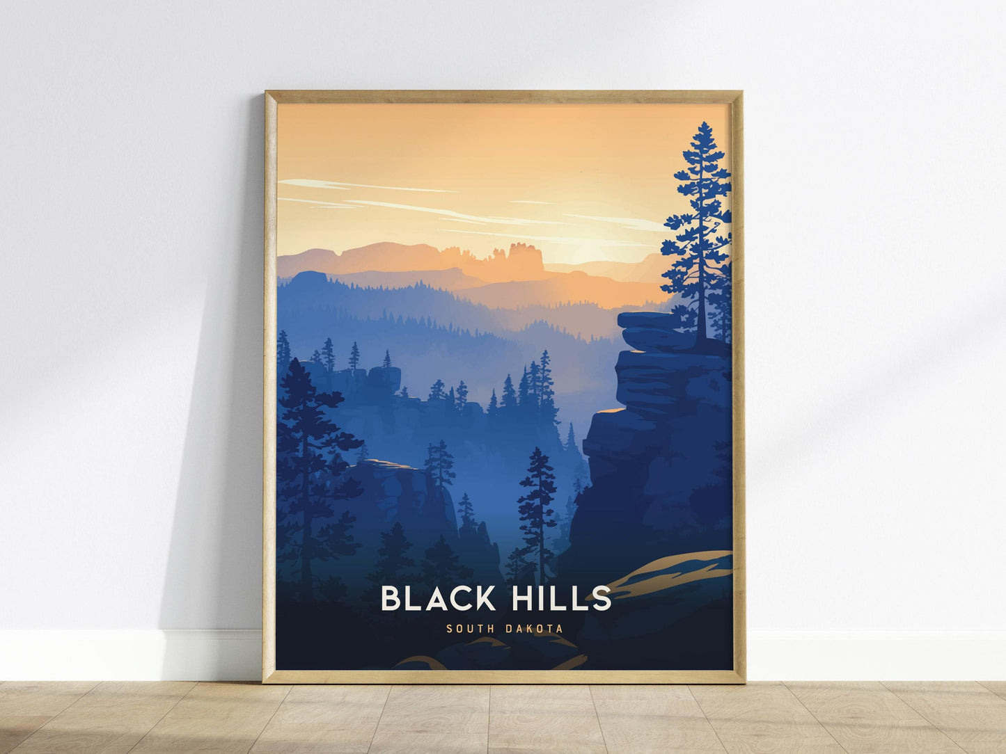 Black Hills South Dakota Scenic Framed Travel Print Wall Art