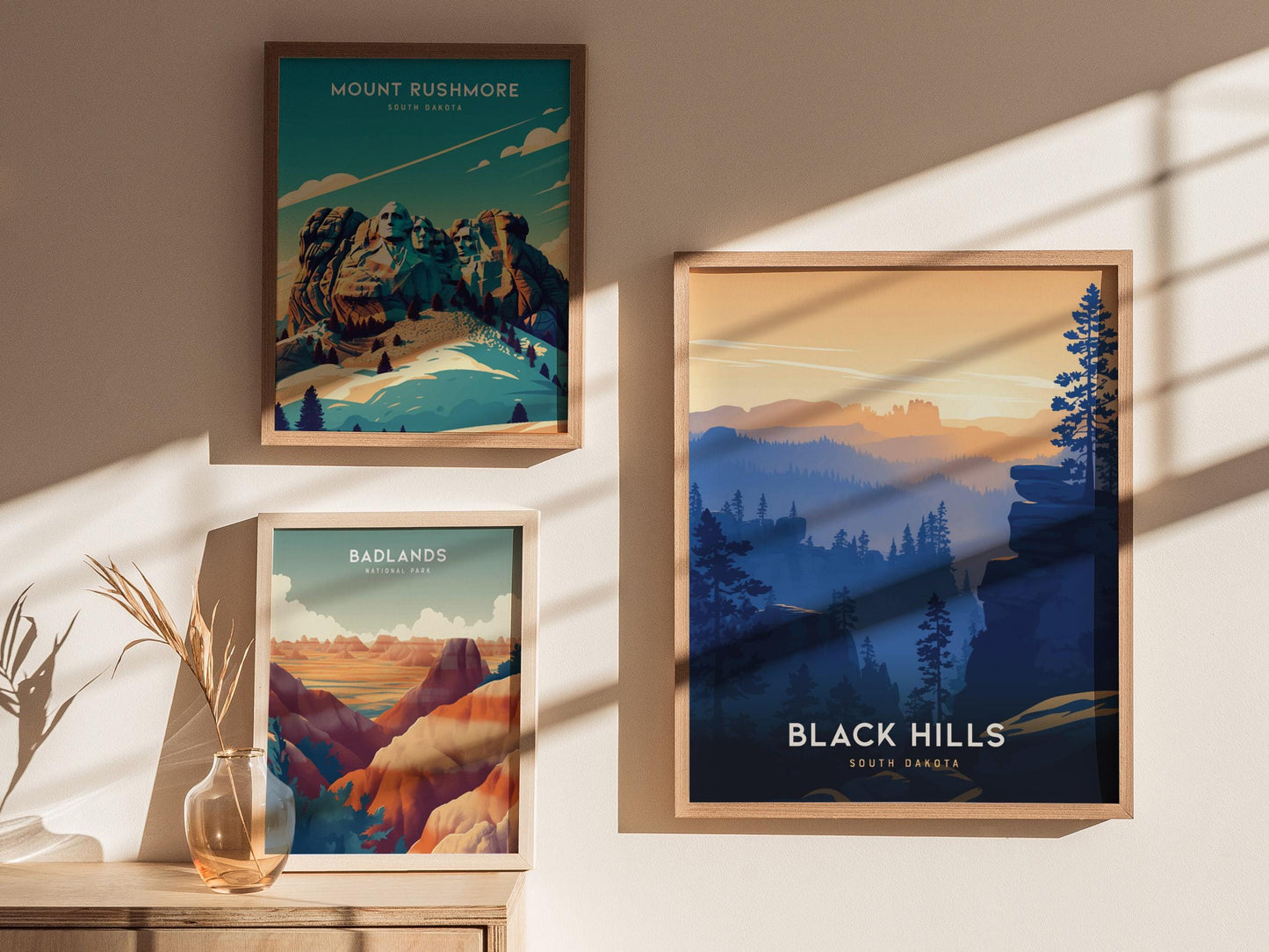 Black Hills South Dakota Scenic Framed Travel Print Wall Art