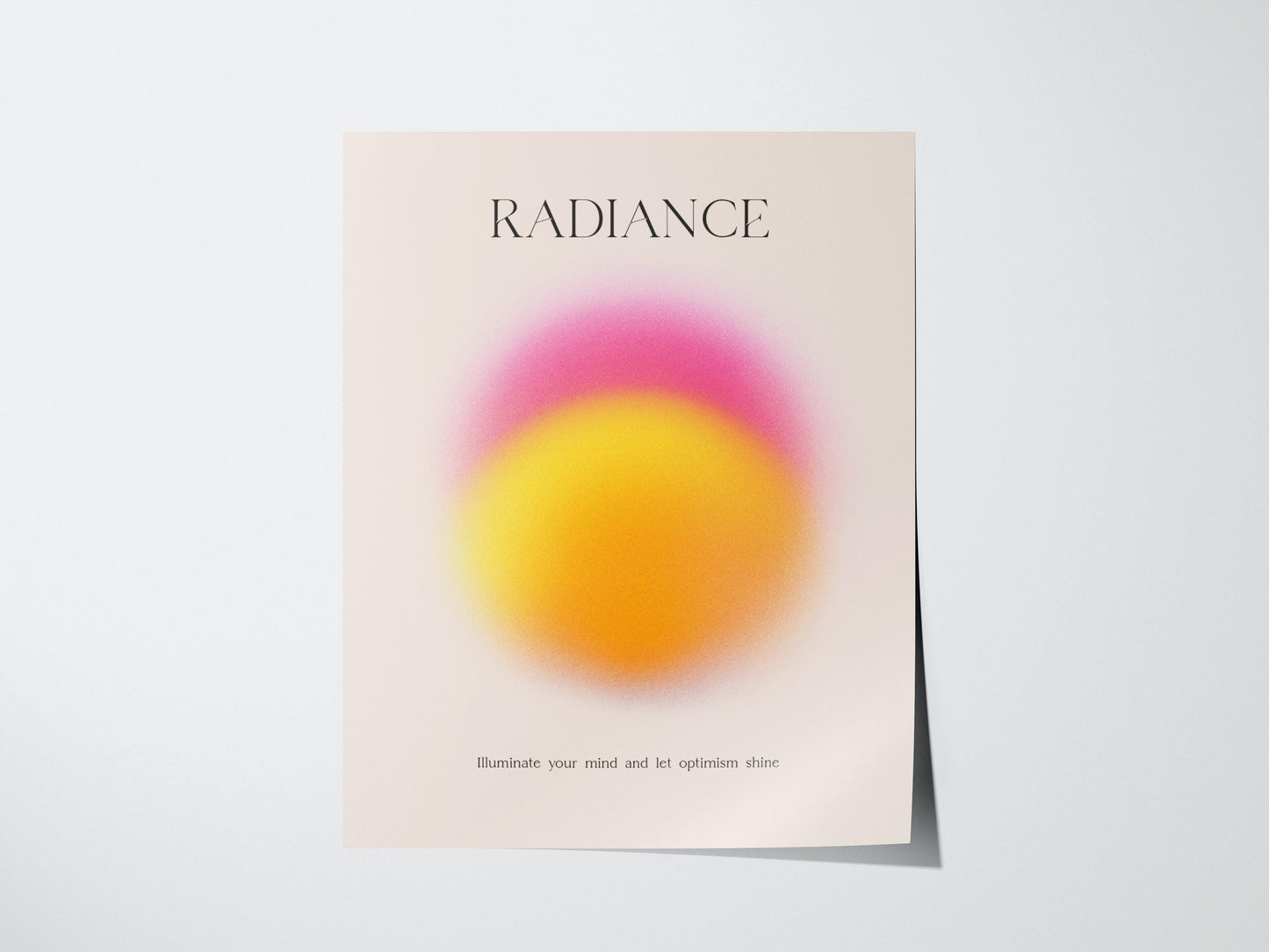 Radiance Aura Vibrant Minimalist Framed Abstract Design Print Wall Art