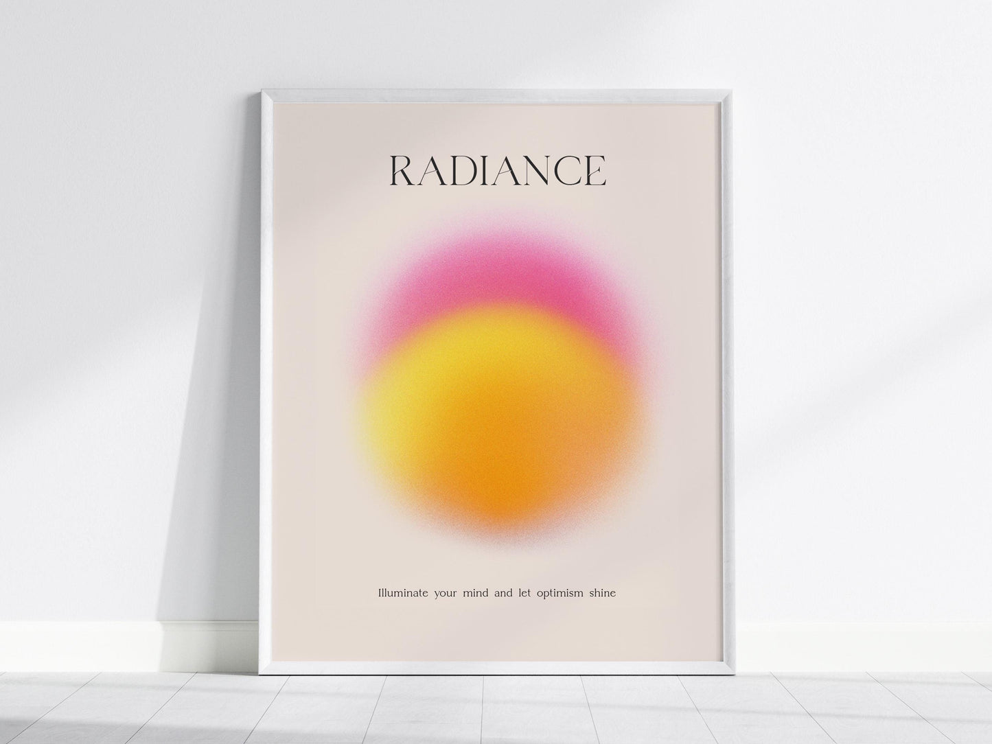 Radiance Aura Vibrant Minimalist Framed Abstract Design Print Wall Art