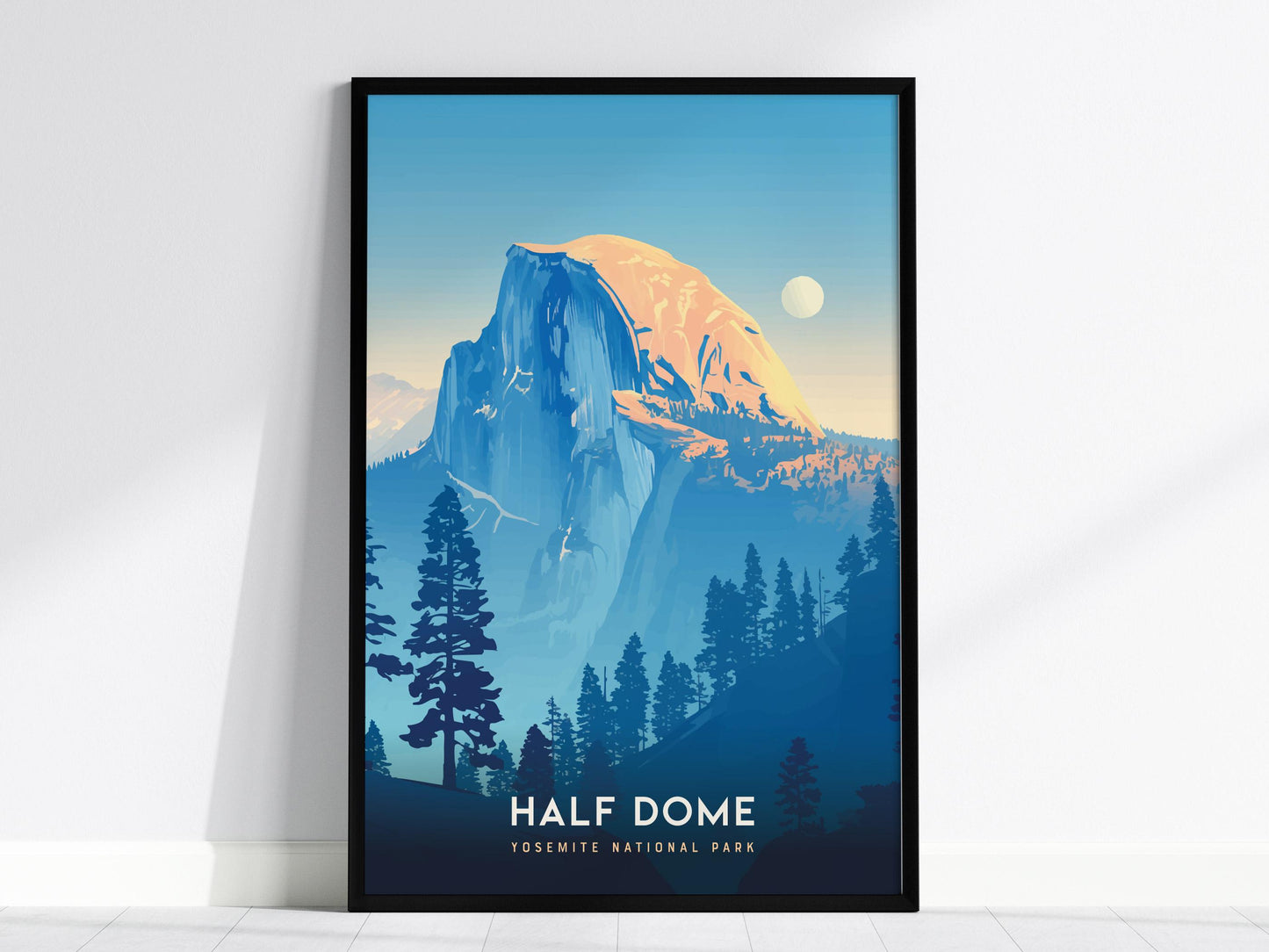 Half Dome Yosemite National Park California Framed Travel Print Wall Art
