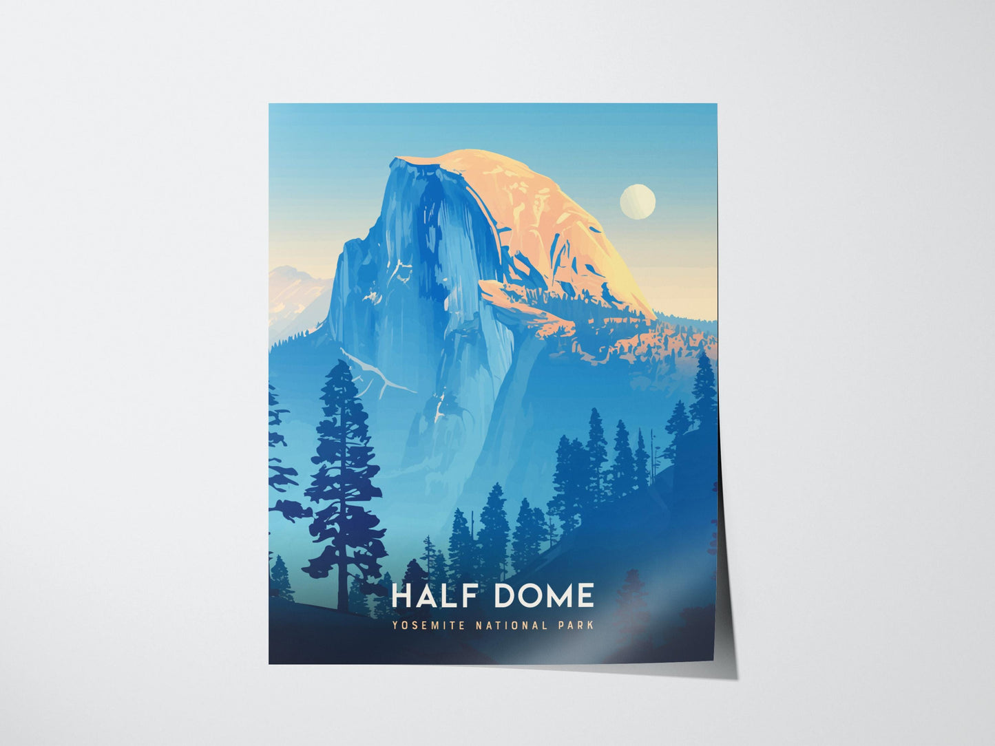Half Dome Yosemite National Park California Framed Travel Print Wall Art