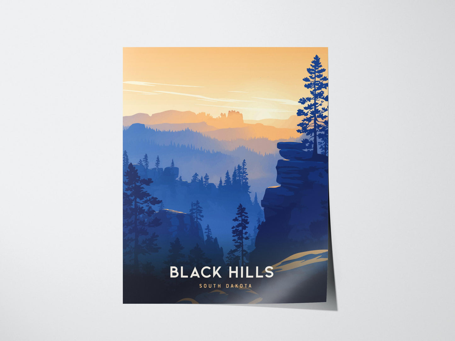 Black Hills South Dakota Scenic Framed Travel Print Wall Art