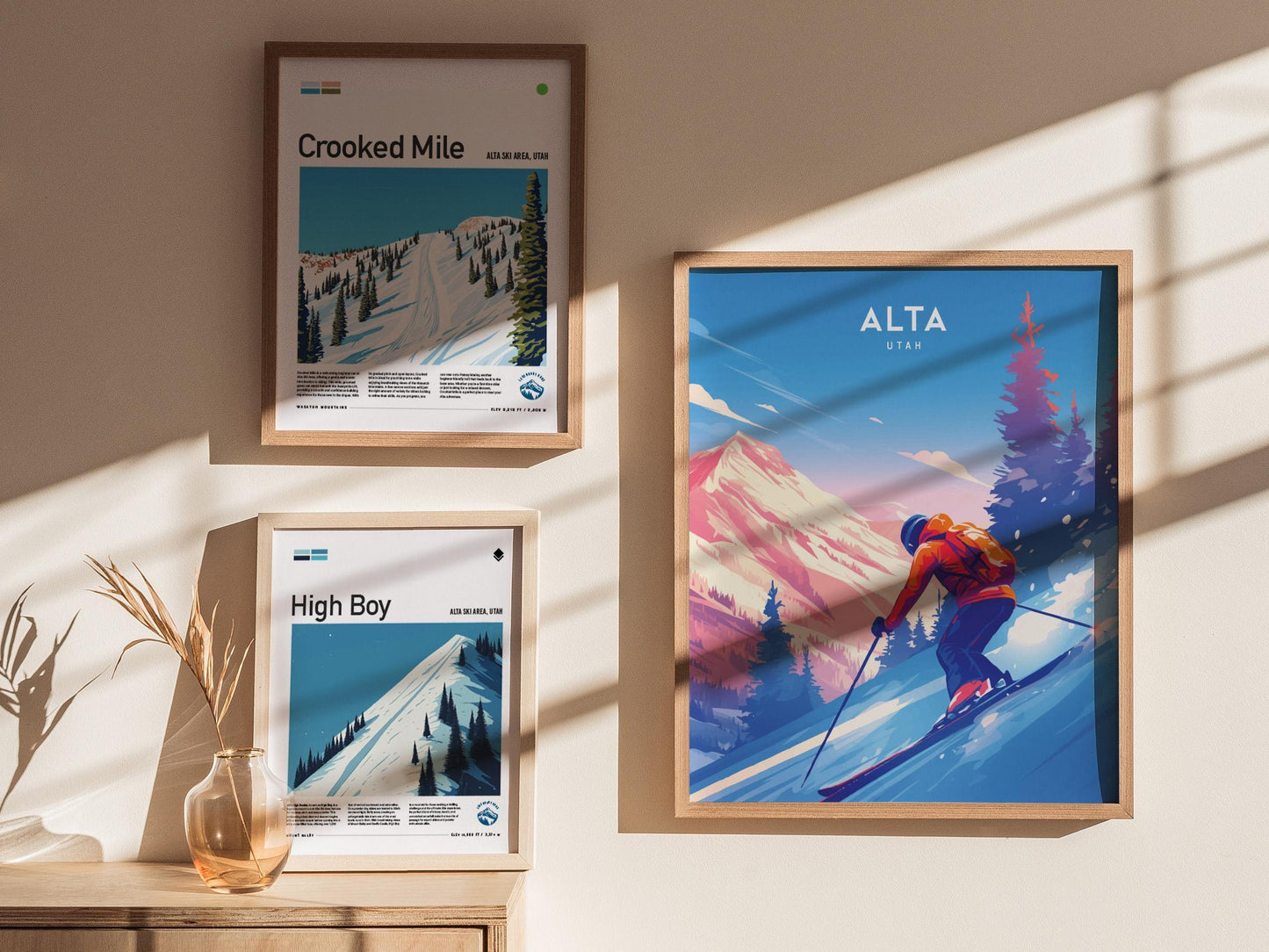 Alta Ski Area Utah Skiing Resort Wall Art Poster Print