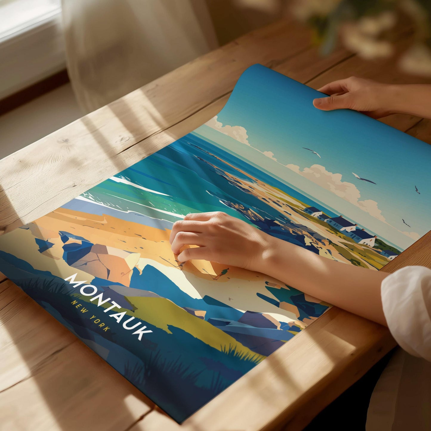 Montauk New York Coastal Beach Decor Travel Print Wall Art