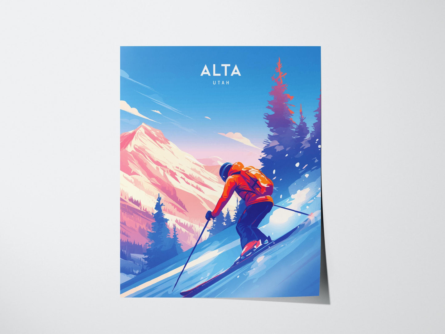 Alta Ski Area Utah Skiing Resort Wall Art Poster Print