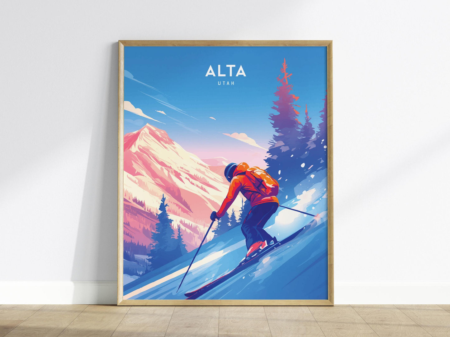 Alta Ski Area Utah Skiing Resort Wall Art Poster Print