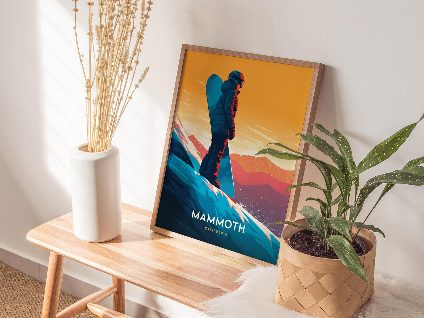 Mammoth Mountain California Iconic Snowboard & Ski Wall Art