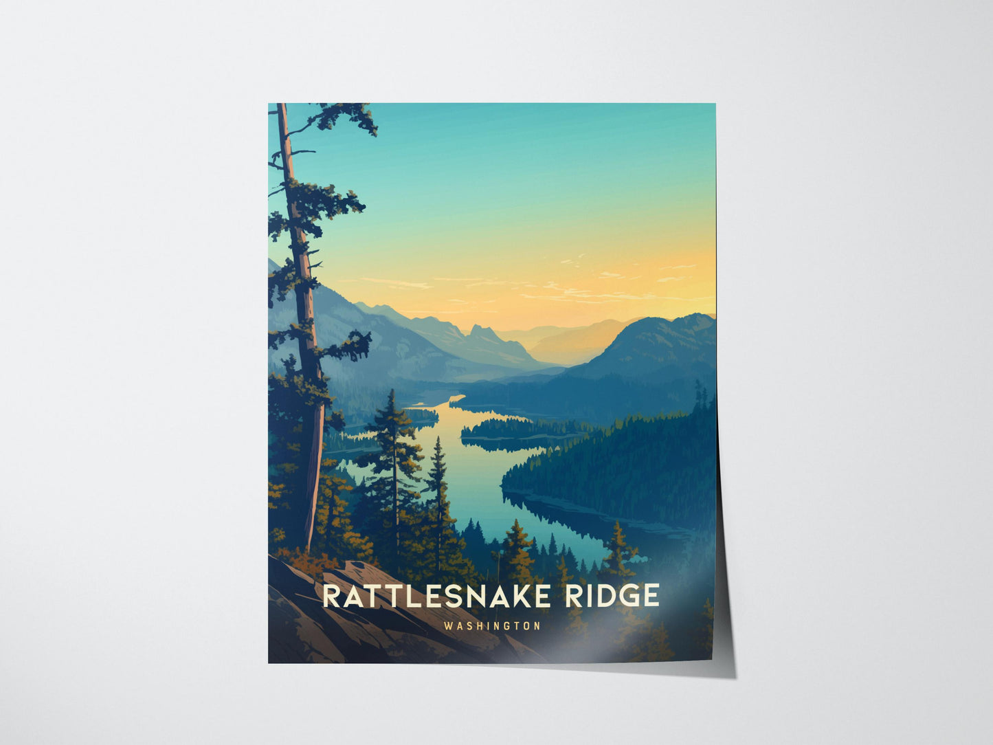 Rattlesnake Ridge Trail Washington Pacific Northwest Hiking Print Wall Art