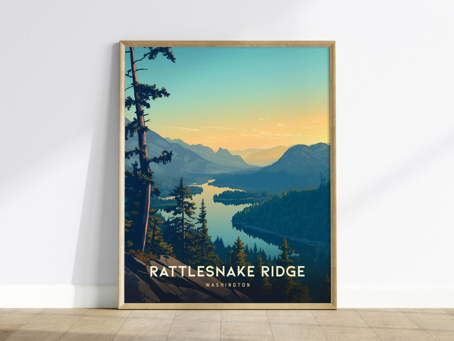 Rattlesnake Ridge Trail Washington Pacific Northwest Hiking Print Wall Art