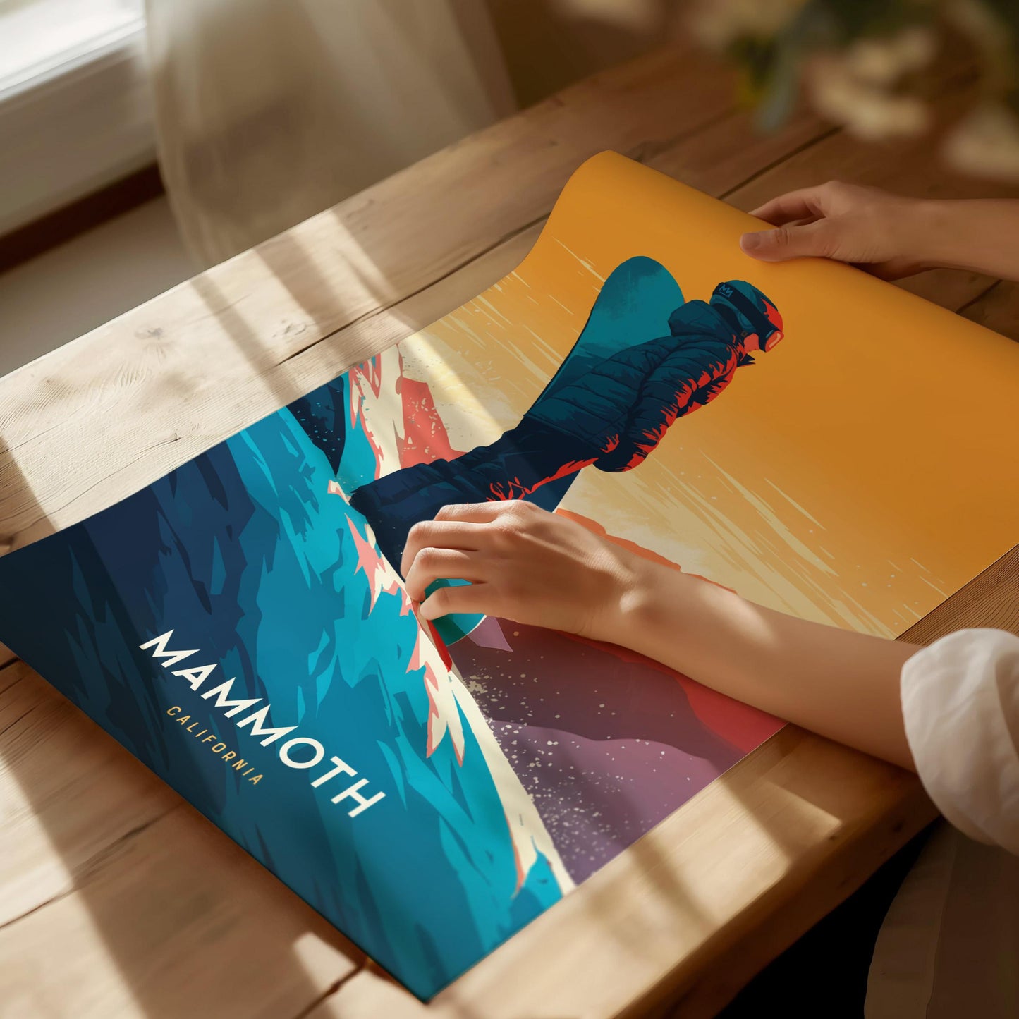 Mammoth Mountain California Iconic Snowboard & Ski Wall Art