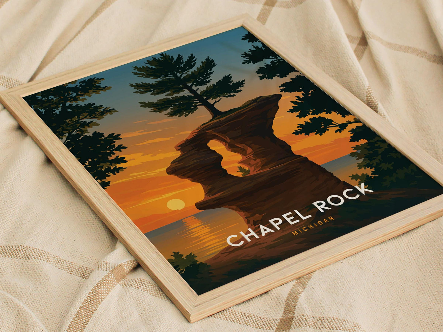 Chapel Rock Michigan Pictured Rocks Lake Superior Wall Art