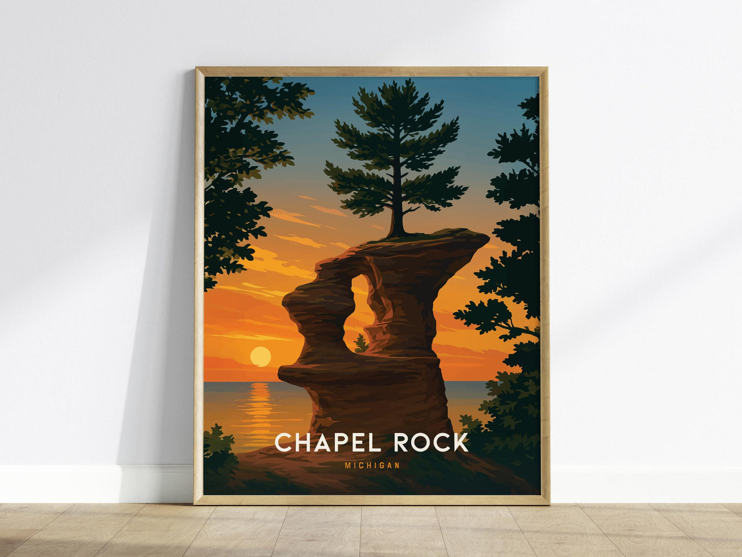 Chapel Rock Michigan Pictured Rocks Lake Superior Wall Art