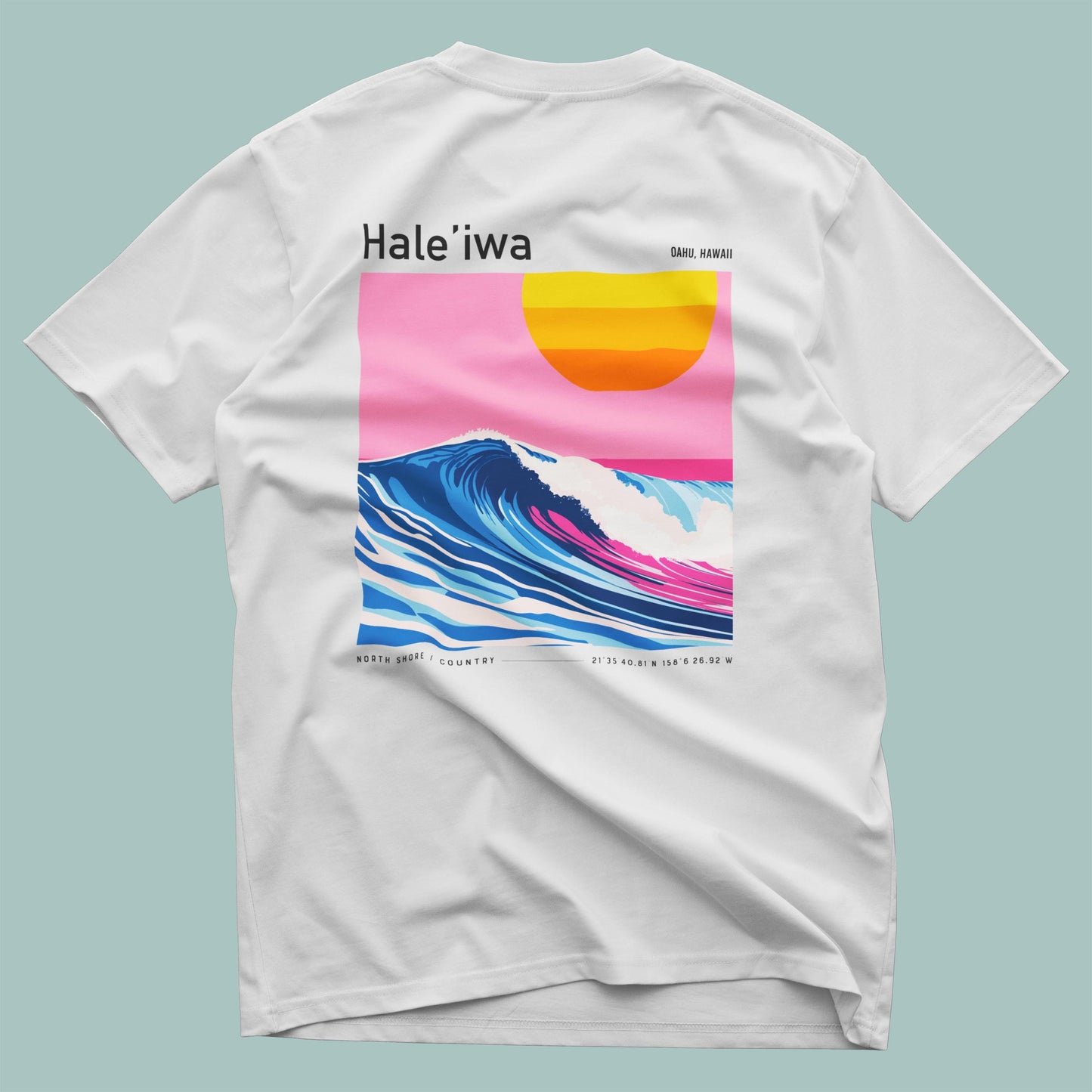 Haleiwa North Shore Oahu Hawaii Surf Shirt Pocket Tee