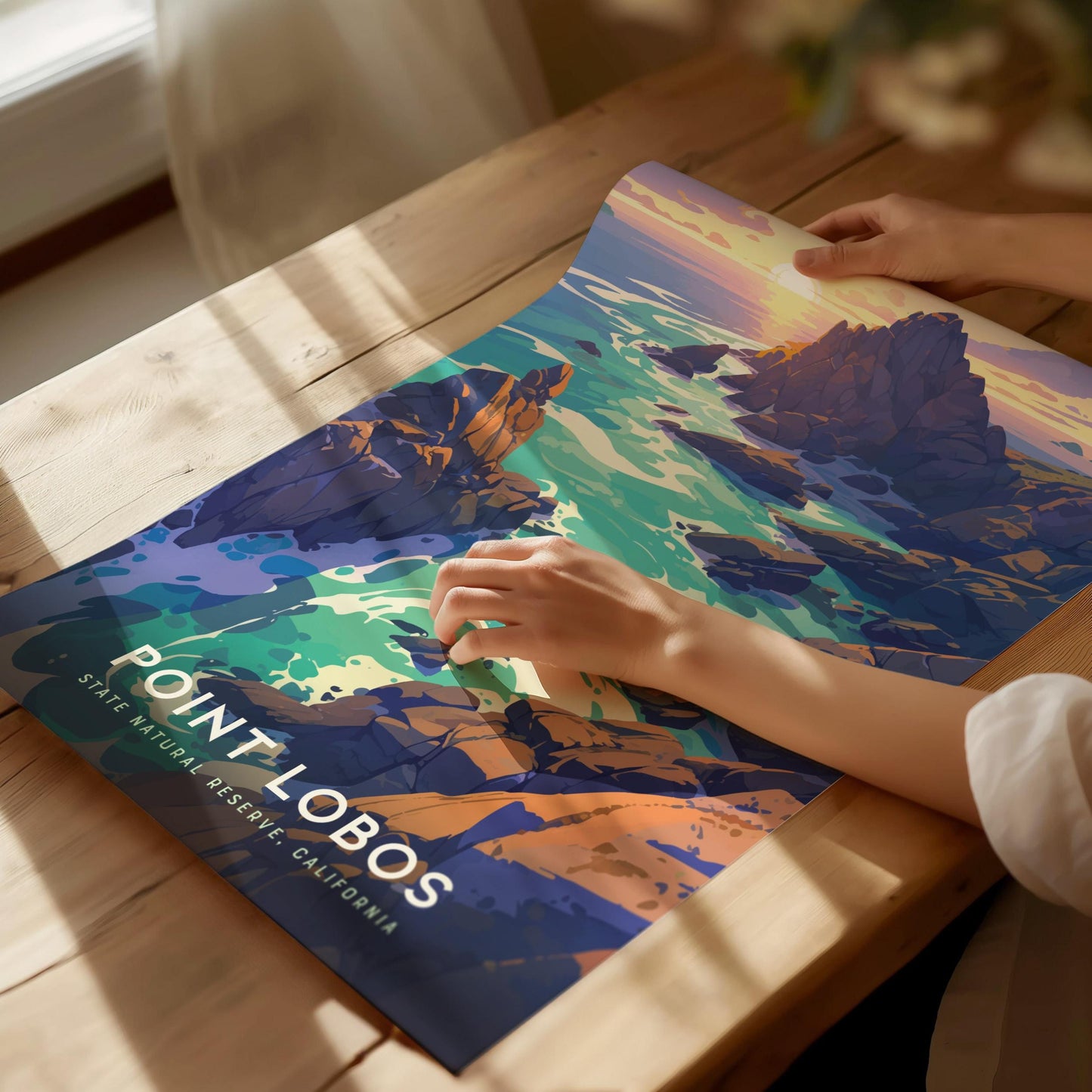 Point Lobos State Natural Reserve California Coastal Framed Travel Print Wall Art