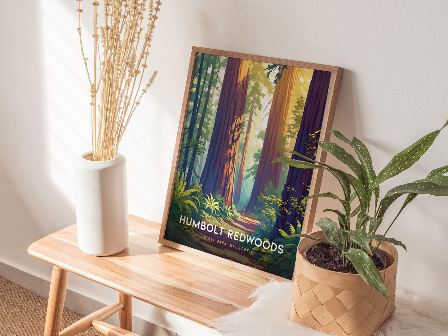Humboldt Redwoods California State Park Framed Travel Print Wall Art