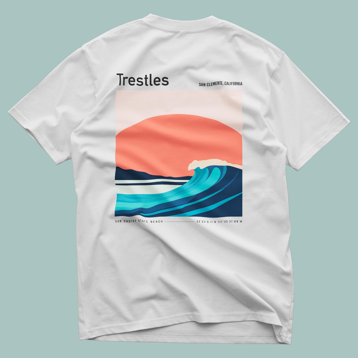 Trestles San Clemente California Surf Shirt Vintage Pocket Tee