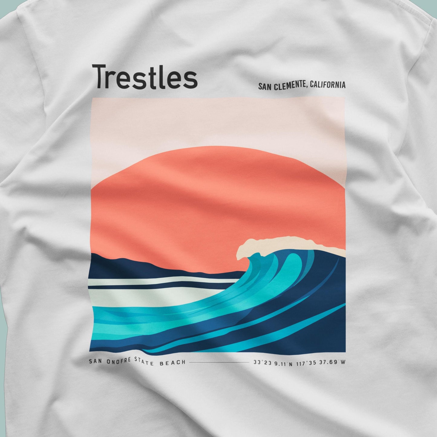Trestles San Clemente California Surf Shirt Vintage Pocket Tee