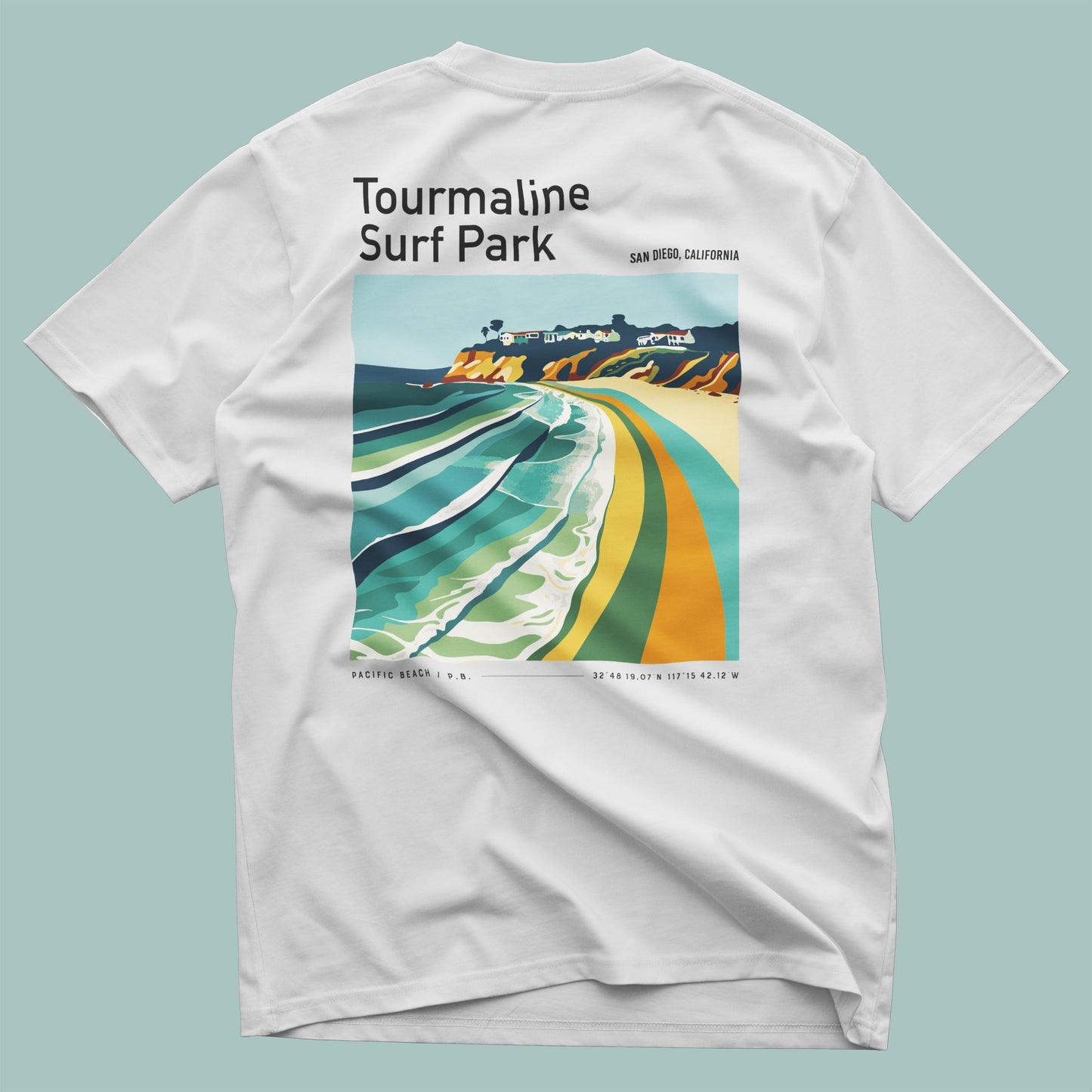 Tourmaline Surf Park Pacific Beach California Surfer Shirt Vintage Pocket Tee